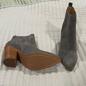 Grey ankle boots